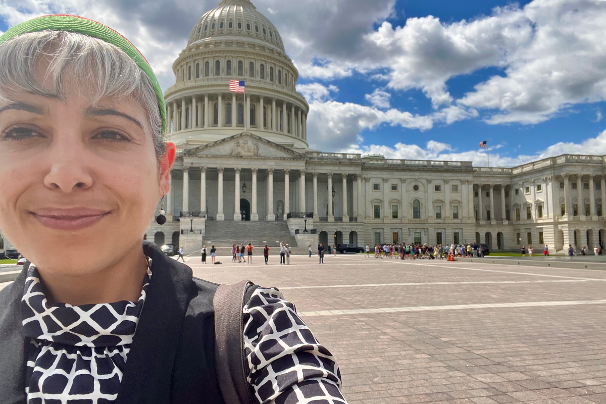 Mona outside the US Capitol in Washington, DC